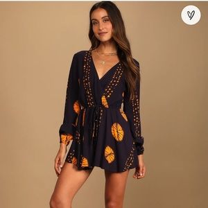 NWT LuLu’s purple tie dye romper